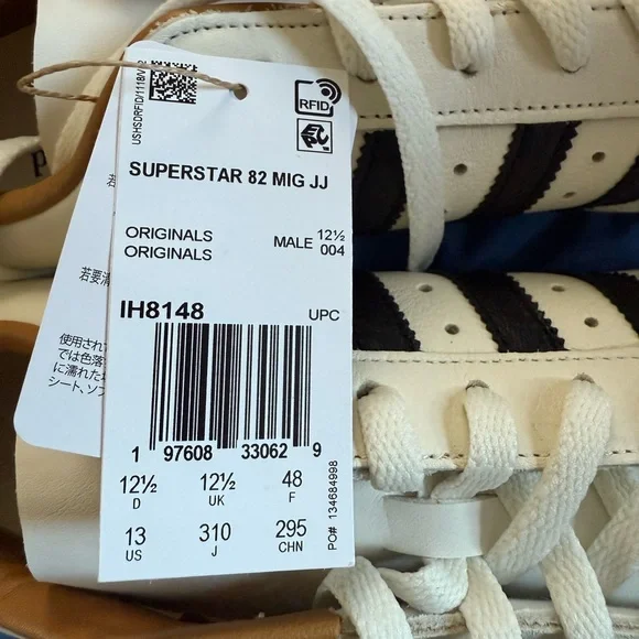 ADIDAS ORIGINALS Off-White JJJJound Edition Superstar 82 MiG Sneakers